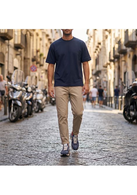 Paolo Pecora Milano Men's Loose Fit Cotton T-Shirt - Blue PAOLO PECORA |  | F011 40959000